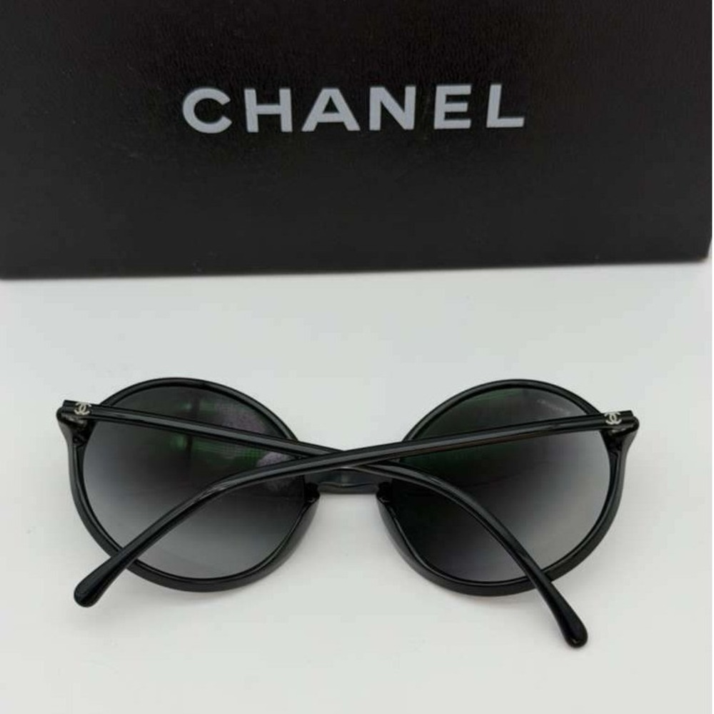 CHANEL Round Sunglasses Black Oversized – 100% Authentic – Excellent Condition - Picture 2 of 12